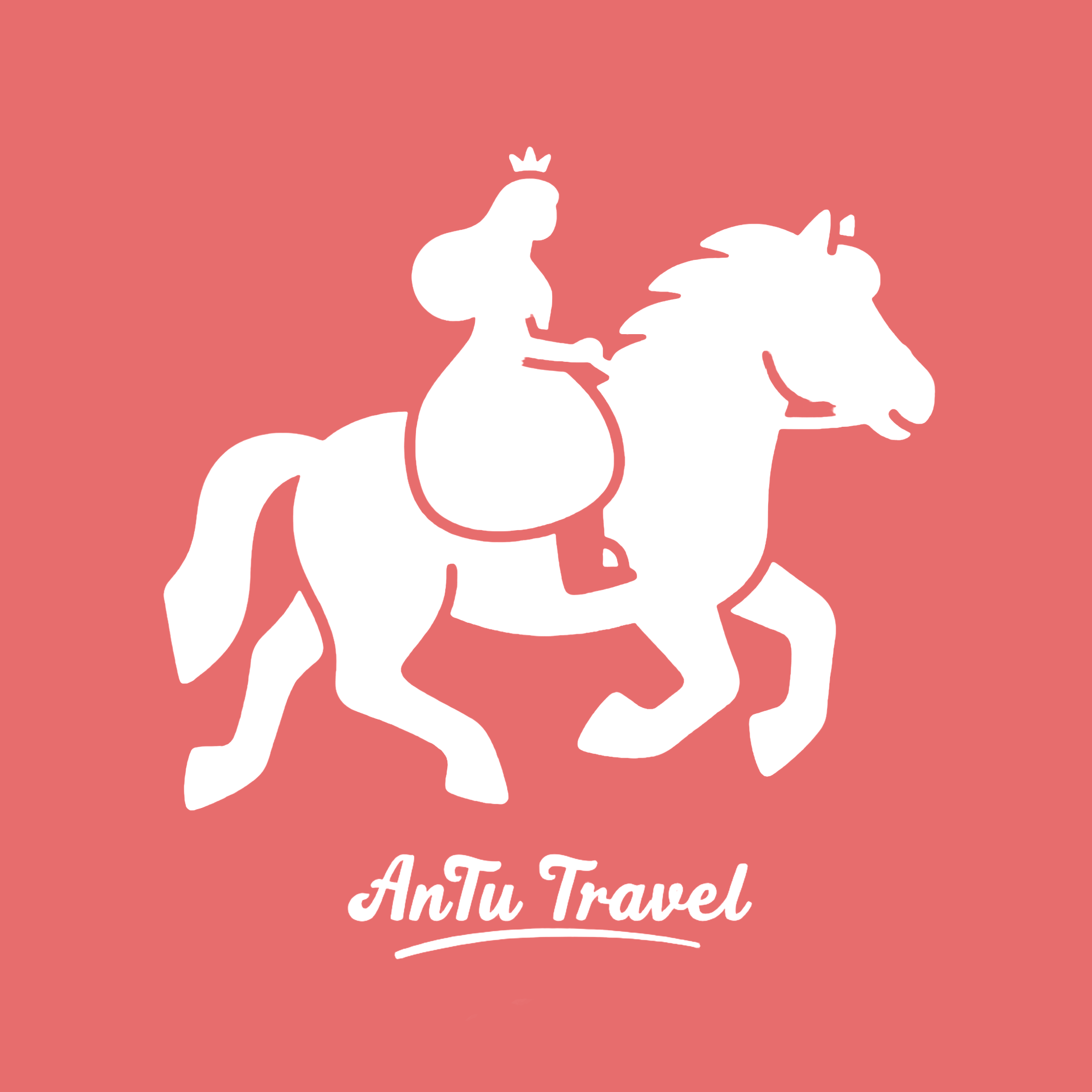 童话公主骑冰岛马向右logo（方形）